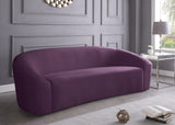 Riley Purple Velvet Sofa from Meridian - Luna Furniture