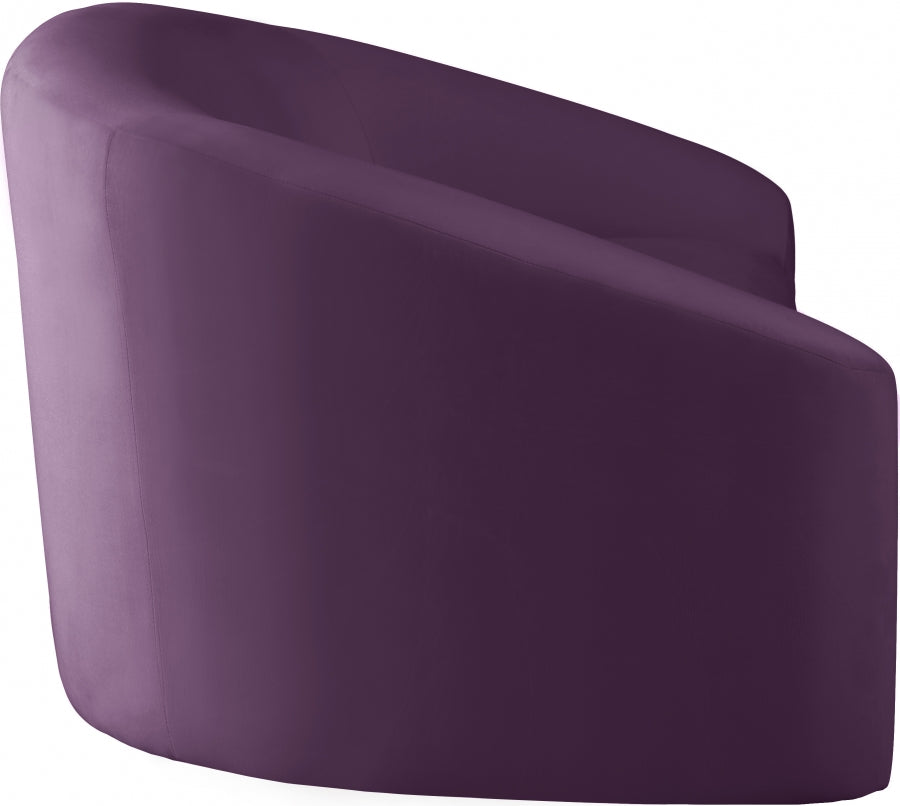 Riley Purple Velvet Sofa from Meridian - Luna Furniture