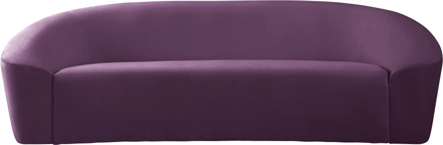 Riley Purple Velvet Sofa from Meridian - Luna Furniture