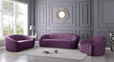 Riley Purple Velvet Sofa from Meridian - Luna Furniture