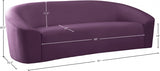 Riley Purple Velvet Sofa from Meridian - Luna Furniture