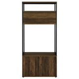 Quincy 2-door Engineered Wood Hall Tree Dark Pine and Black from Coaster - Luna Furniture