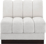 Quinn Chenille Fabric Living Room Chair Cream from Meridian - Luna Furniture