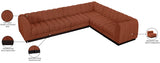 Quinn Chenille Fabric Sectional Cognac from Meridian - Luna Furniture