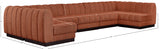 Quinn Chenille Fabric Sectional Cognac from Meridian - Luna Furniture