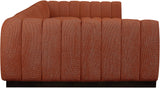 Quinn Chenille Fabric Sectional Cognac from Meridian - Luna Furniture