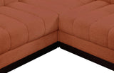 Quinn Chenille Fabric Sectional Cognac from Meridian - Luna Furniture