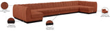 Quinn Chenille Fabric Sectional Cognac from Meridian - Luna Furniture