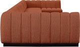 Quinn Chenille Fabric Sectional Cognac from Meridian - Luna Furniture