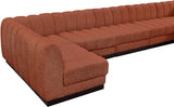 Quinn Chenille Fabric Sectional Cognac from Meridian - Luna Furniture