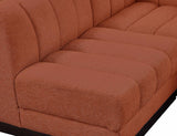 Quinn Chenille Fabric Sectional Cognac from Meridian - Luna Furniture