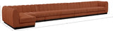 Quinn Chenille Fabric Sectional Cognac from Meridian - Luna Furniture