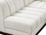 Quinn Chenille Fabric Sectional Cream from Meridian - Luna Furniture