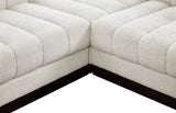 Quinn Chenille Fabric Sectional Cream from Meridian - Luna Furniture