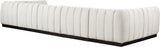 Quinn Chenille Fabric Sectional Cream from Meridian - Luna Furniture