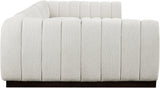 Quinn Chenille Fabric Sectional Cream from Meridian - Luna Furniture