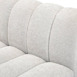 Quinn Chenille Fabric Sectional Cream from Meridian - Luna Furniture