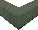 Quinn Chenille Fabric Sectional Green from Meridian - Luna Furniture