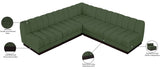 Quinn Chenille Fabric Sectional Green from Meridian - Luna Furniture