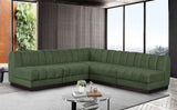 Quinn Chenille Fabric Sectional Green from Meridian - Luna Furniture