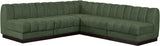 Quinn Chenille Fabric Sectional Green from Meridian - Luna Furniture