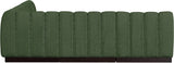 Quinn Chenille Fabric Sectional Green from Meridian - Luna Furniture