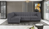 Quinn Chenille Fabric Sectional Grey from Meridian - Luna Furniture