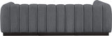 Quinn Chenille Fabric Sectional Grey from Meridian - Luna Furniture