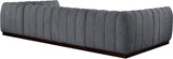 Quinn Chenille Fabric Sectional Grey from Meridian - Luna Furniture