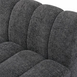 Quinn Chenille Fabric Sectional Grey from Meridian - Luna Furniture