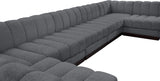 Quinn Chenille Fabric Sectional Grey from Meridian - Luna Furniture