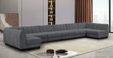 Quinn Chenille Fabric Sectional Grey from Meridian - Luna Furniture