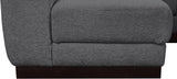 Quinn Chenille Fabric Sectional Grey from Meridian - Luna Furniture