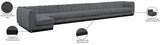 Quinn Chenille Fabric Sectional Grey from Meridian - Luna Furniture