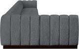 Quinn Chenille Fabric Sectional Grey from Meridian - Luna Furniture