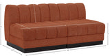 Quinn Chenille Fabric Sofa Cognac from Meridian - Luna Furniture