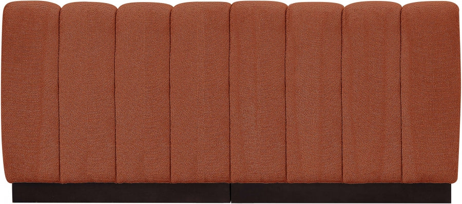 Quinn Chenille Fabric Sofa Cognac from Meridian - Luna Furniture