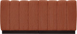 Quinn Chenille Fabric Sofa Cognac from Meridian - Luna Furniture