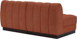 Quinn Chenille Fabric Sofa Cognac from Meridian - Luna Furniture