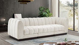 Quinn Chenille Fabric Sofa Cream from Meridian - Luna Furniture