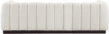 Quinn Chenille Fabric Sofa Cream from Meridian - Luna Furniture