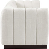 Quinn Chenille Fabric Sofa Cream from Meridian - Luna Furniture