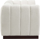 Quinn Chenille Fabric Sofa Cream from Meridian - Luna Furniture