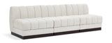 Quinn Chenille Fabric Sofa Cream from Meridian - Luna Furniture