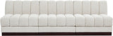 Quinn Chenille Fabric Sofa Cream from Meridian - Luna Furniture