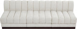 Quinn Chenille Fabric Sofa Cream from Meridian - Luna Furniture