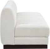 Quinn Chenille Fabric Sofa Cream from Meridian - Luna Furniture