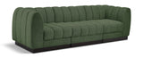 Quinn Chenille Fabric Sofa Green from Meridian - Luna Furniture