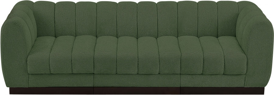 Quinn Chenille Fabric Sofa Green from Meridian - Luna Furniture