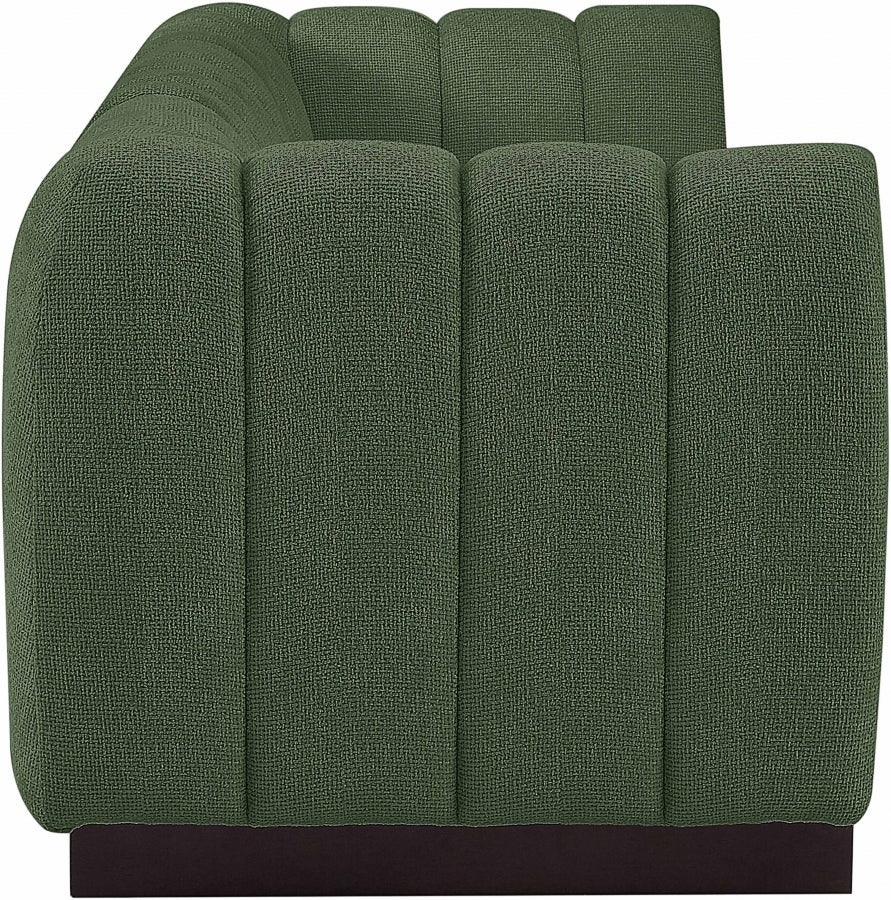 Quinn Chenille Fabric Sofa Green from Meridian - Luna Furniture